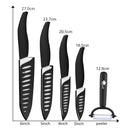 Knives set Ceramic Knife set 3 4 5 6 inch Zirconia Ceramic Black and white Blade Cooking Paring Fruit Chef Knives