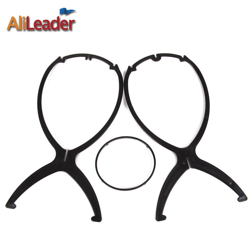 Alileader, superventas, soporte de plástico para pelucas de 18x36Cm, soporte para cabeza de peluca, soporte para cabeza de maniquí, soporte para peluca plegable portátil
