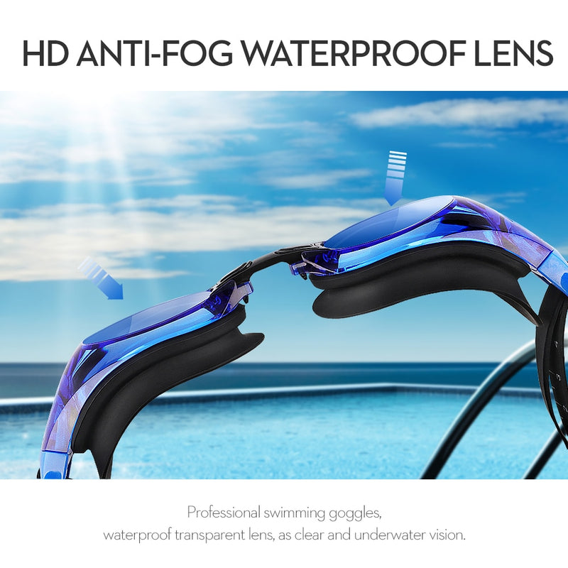 COPOZZ Kurzsichtigkeit Schwimmbrille Männer Frauen Erwachsene 0 -1,5 bis -8 Double Anti Fog UV Protecion Schwimmbrille Pro Dioptrien Zwembril