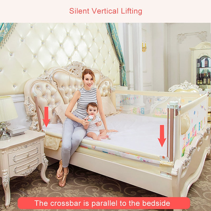 IMBABY 3PCS Children Bed Barrier Fence Foldable Safety Guardrail Barrier Kid Anti-Fall Security Bed Rail Side Protective Playpen