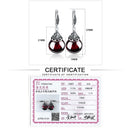 JIASHUNTAI Retro 100% 925 Sterling Silber Runde Granat Ohrringe Für Frauen Natürlicher Roter Edelstein Rubin Feiner Schmuck Beste Geschenke