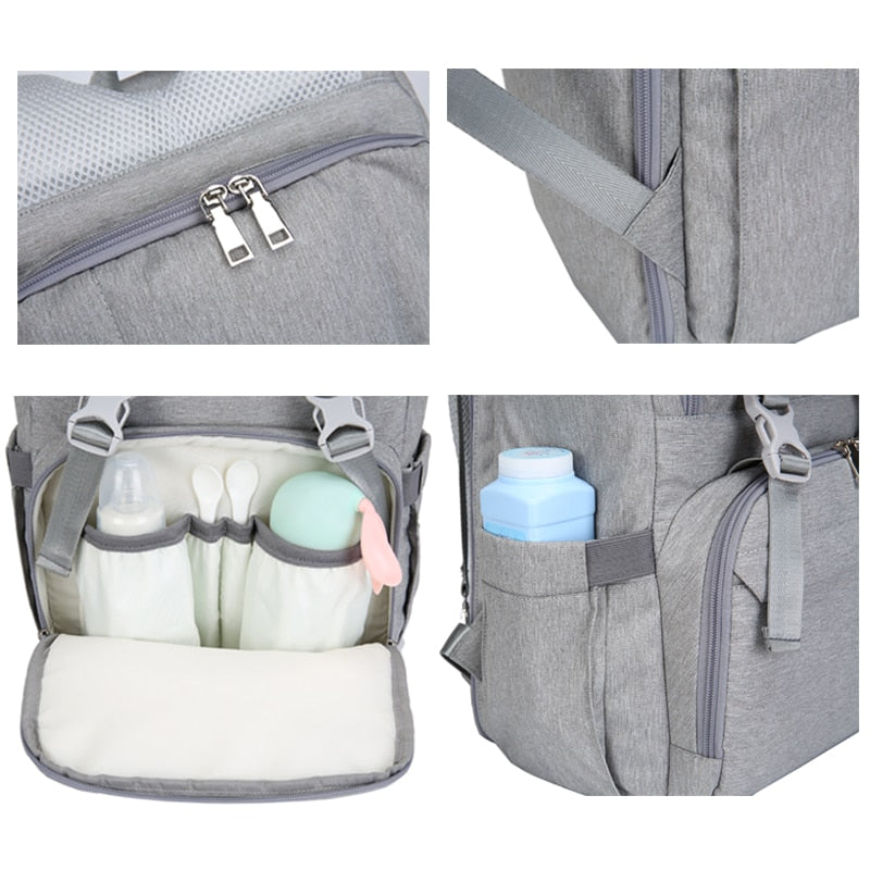 Usb momia maternidad bolsa de pañales de bebé organizador para mamá momia paquetes de maternidad kits mochila bolsas de bebé cochecito bolsa de pañales