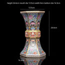 Emaille Qianlong Jahr der Qing-Dynastie Goldene sechseckige Vase Antikes Porzellan Sammlung von antikem Porzellan