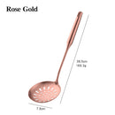 1PCS Cookware Stainless Steel Rose Gold Kitchen Utensils High-grade Kitchen Tool Functional Serving Spoon Soup Ladle Spatula