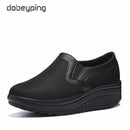 Frühling Damen Swing Schuhe Mesh Frau Loafer Flache Plattformen Damenschuh Lässige Keile Damenschuhe Höhe Erhöhende Schuhe