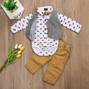 Citgeett Gentleman Toddler Baby Boys Formal Fox Suit Bowknot Chaleco Pantalones amarillos Bowtie Tuxedo Trajes casuales Conjunto de otoño 2017