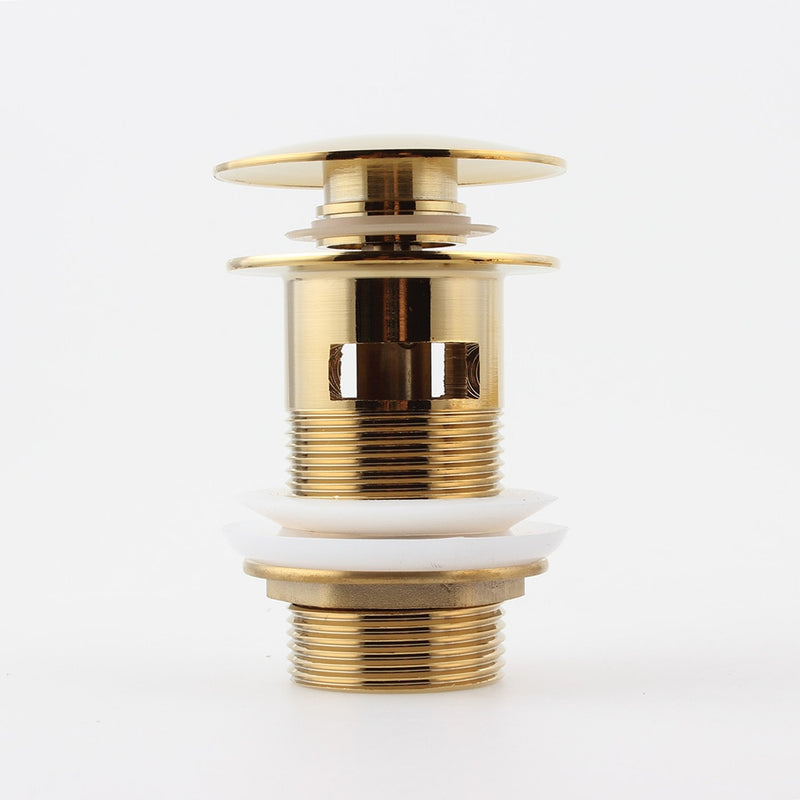 Gold Waschbecken Pop-Up-Abfluss mit Schlitz Messing 1 1/4 Flaschensiphon P-TRAP Kit Set mit Überlauf 11-096