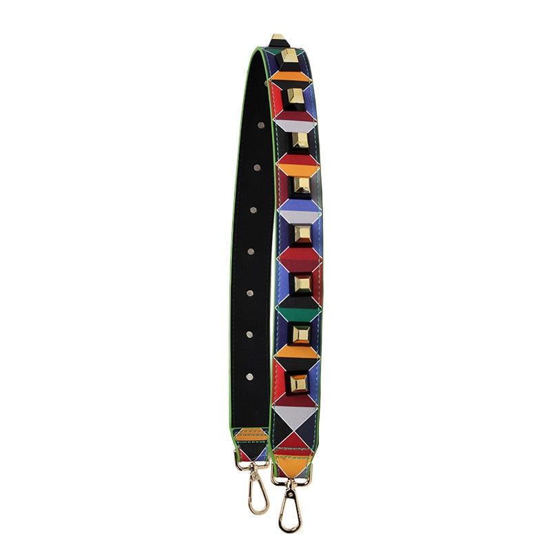 Correa de hombro de cuero genuino Popular INS, accesorios de bolso coloridos, correa de bolso para mujer, asas para bolso