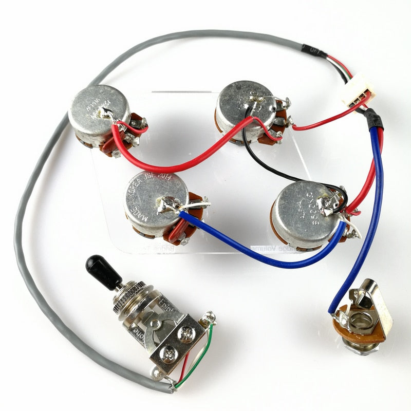 1 Set LP Electric Guitar Pickup Wiring Harness For EPI SG LP Dot ( 1 Toggle Switch + 4 Pots + Jack )