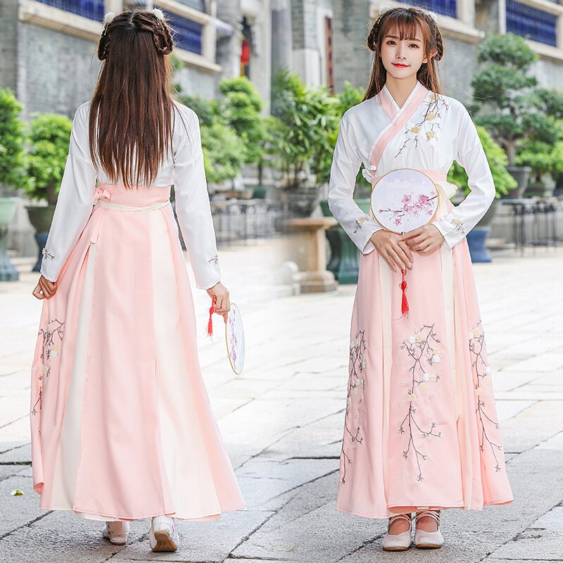 Hanfu Mulheres Damen Pflaume Hanfu Kostüm Kleid Feenrock Frisch und elegant Huaqing Pavillon Hanfu Kleidung im chinesischen Stil