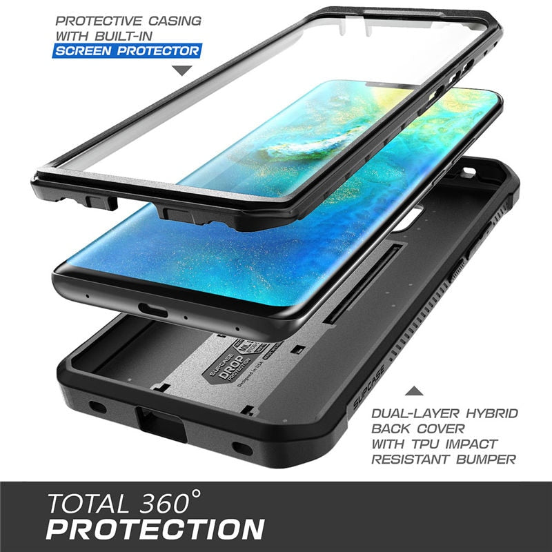 SUPCASE para Huawei Mate 20 Pro Estuche LYA-L29 UB Pro Estuche resistente de cuerpo completo resistente con protector de pantalla incorporado y soporte