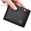 WilliamPOLO Marke Business Herren Geldbörse Echtes Leder Bifold Wallet Bank Kreditkartenetui Ausweishalter Männliche Geldbörse Taschen Neu