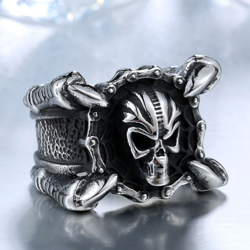 Beier New Motor Biker Chain Skull Ring 316L Acero inoxidable Mujeres Hombres Sharp Claws Cool Party Jewelry Wholesale BR8-448