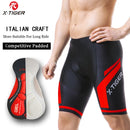 X-TIGER Radhose Coolmax 5D Gel Pad Stoßfest MTB Rennrad Trägerhose Ropa Ciclismo Fahrradhose für Herren