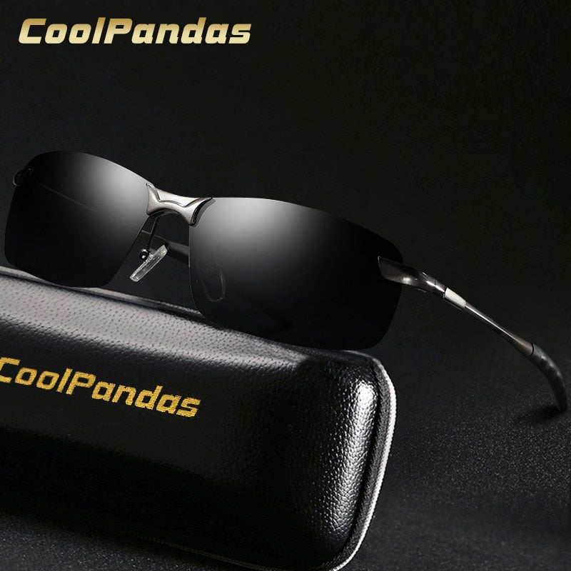 CoolPandas, gafas De Sol polarizadas HD antideslumbrantes para hombre, gafas De Sol De marca De diseñador De conducción De Metal para mujer, gafas De Sol masculinas Ray