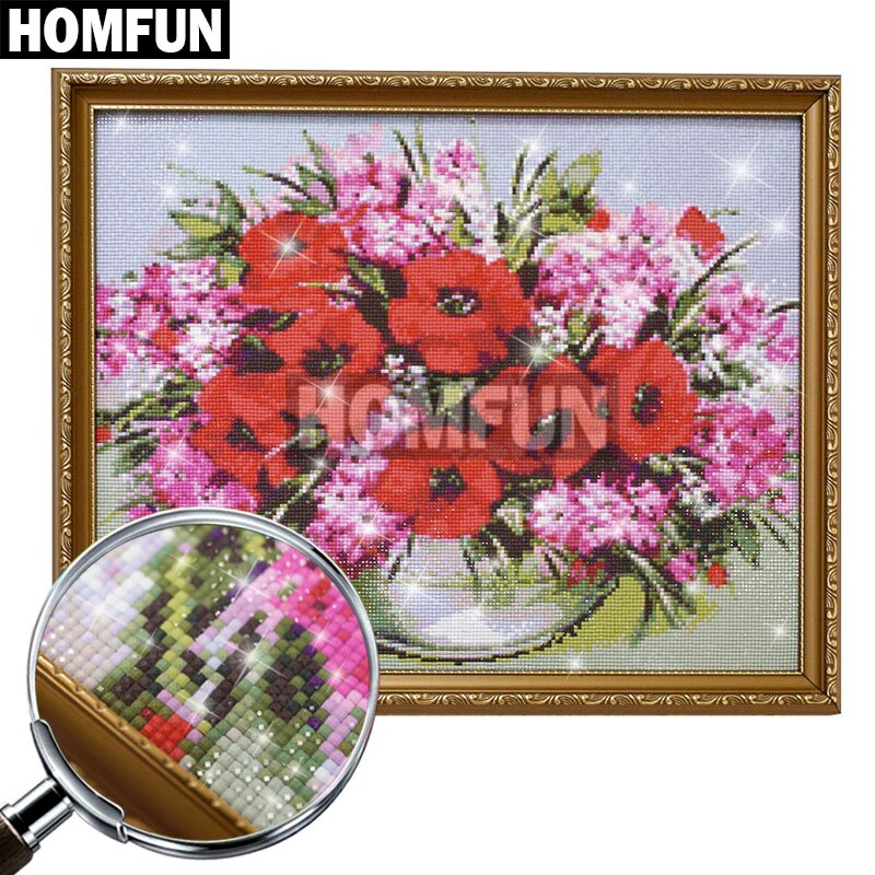 HOMFUN Full Square/Round Drill 5D DIY Diamond Painting "Village Toy Shop" 3D Embroidery Cross Stitch 5D Home Decor A00778