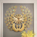 Double Peacock Wanduhr, modernes Design, Heimdekoration, Kunst, Wanduhr, Wohnzimmer, Schlafzimmer, geräuschlose Uhr, Wanduhr aus Metall, Digitaluhren