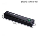 Schwarzes PU-Leder Schmuck Ring Ohrringe Ständer Halter Set Schmuck Anhänger Halskette Kette Halsreifen Display Büste Armreif Organzier