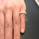 Weißgold überzogener Moissanite-Ring 1.5CTW F-Farben-Verlobungsring-Test positiver Moissanite-Band-Diamant-Hochzeitsschmuck für Braut