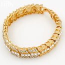 Liffly Fashion Dubai Gold Schmuck Sets Blumenform Kristall Halskette Armband Ring Ohrring Braut Hochzeit Schmuck Zubehör