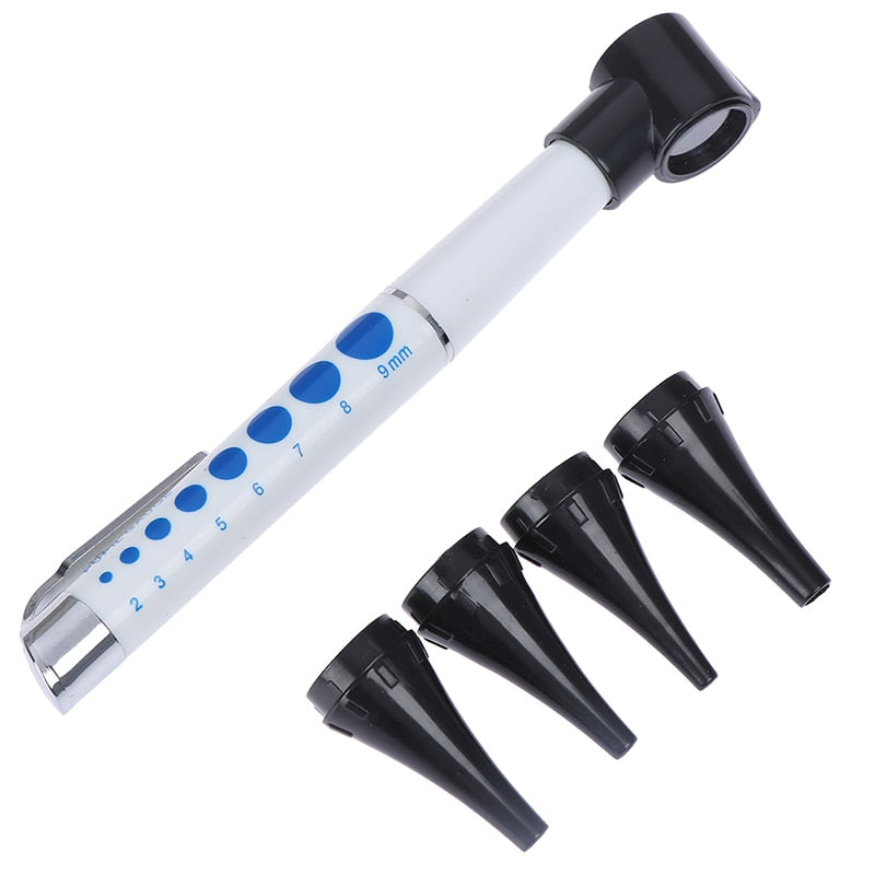 Otoscope Penlight Ear Cleaner Diagnostic Earpicks Flashlight / Magnifying Glass Len / 4 Glimpse LED Lamp Health Ear Care Tool