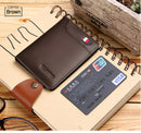 WILLIAMPOLO Slim Wallet Herren hochwertiges Leder Mini Wallet kurzes vertikales Kartenpaket pl296