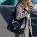 Beiläufige große Einkaufstaschen-Frauen-Art- und Weiseniet-Umhängetasche Designer-weiche Pu-Leder-Handtaschen-Damen-große tägliche Einkaufstaschen weiblich