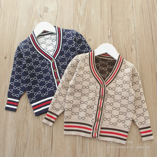 Children&#39;s sweater boys and girls sweater coat children&#39;s double layer thickened sweater