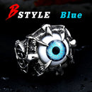 BEIER, venta al por mayor, nueva moda, genial casco de Guerrero, garra, anillos de globo ocular vívidos con calavera para hombre, Punk, motorista, joyería vikinga BR8-203