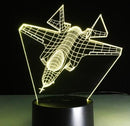 Touch Fernbedienung Flugzeug 3D Licht LED Tischlampe Optische Täuschung Birne Nachtlicht 7 Farben Ändernde Stimmungslampe USB Lampe