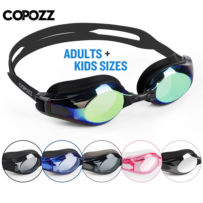 COPOZZ Kurzsichtigkeit Schwimmbrille Männer Frauen Erwachsene 0 -1,5 bis -8 Double Anti Fog UV Protecion Schwimmbrille Pro Dioptrien Zwembril
