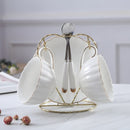 1-6 STÜCKE Rosa Romantischer Kürbis Kaffeetasse Set Küchenzubehör Bone China Keramik Teetasse Organizer Englisch Nachmittag Roter Tee