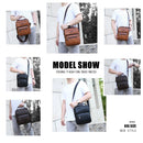 JEEP BULUO, bolsos de mano para hombre, marca famosa, tamaño grande, bandolera de cuero para hombre, bandolera de hombro para iPad de 9,7 pulgadas, informal, de negocios