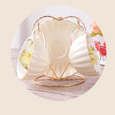 1-6 STÜCKE Rosa Romantischer Kürbis Kaffeetasse Set Küchenzubehör Bone China Keramik Teetasse Organizer Englisch Nachmittag Roter Tee