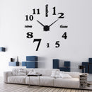 New arrival quartz diy modern clocks needle acrylic watches big  wall clock mirror sticker living room decor free shipping