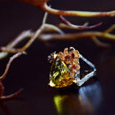 DreamCarnival 1989, joyería de moda elegante, anillo para mujer, corte triangular grande, circón, flores rojas, fiesta de citas, envío directo, caliente WA11658