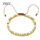 ZMZY Neue Mode Minimalistische Handgemachte Boho Armband Stein Hämatit Perlen Armband Schmuck Geschenk Freundschaft Frauen Zubehör