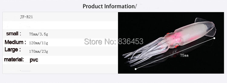 10PCS/LOT Fishing Squid Lures Soft Trulinoya Fishing Jigging Lure Spinnerbait Sea Fishing Squid Jigs Artificial Bait Soft Lure