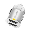 USLION Mini 2 Port USB Autoladegerät Adapter für iPhone Samsung QC3.0 Schnelllade USB Ladegerät Handy Dual USB Autoladegerät