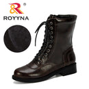 ROYYNA Neue beliebte Erhöhung Kurze Stiefel Frauen Herbst Winter Runde Kopf Stiefel Frau Zapatos De Mujer Bequemer Damenschuh