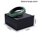 Schwarzes PU-Leder Schmuck Ring Ohrringe Ständer Halter Set Schmuck Anhänger Halskette Kette Halsreifen Display Büste Armreif Organzier