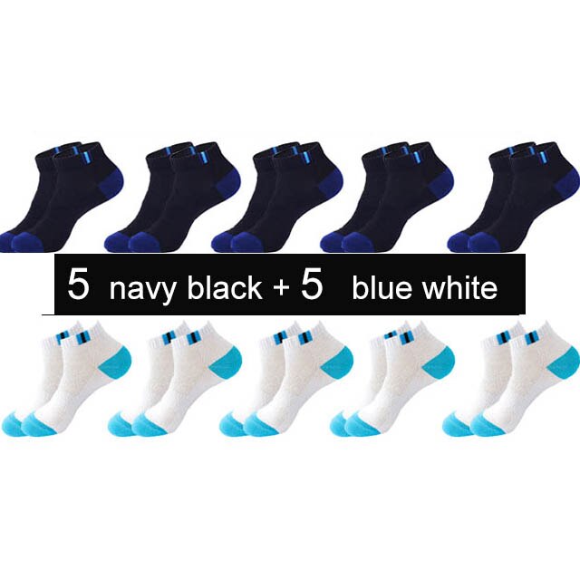 10 Pairs New Spring Summer Cotton Socks Boat Mesh Breathable Men&