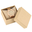 Reloj de madera de arce para mujer, relojes de aguja luminosa para mujer, reloj de vestir, correa de cuero, reloj de pulsera informal de cuarzo, reloj femenino de lujo