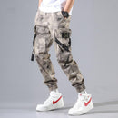 Neue Harajuku Baumwolle Multi-Taschen Stil Mode Cargohose Männer Herbst Hip Hop Streetwear Lässige Elastische Hose Camo