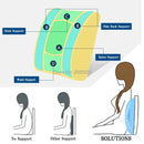 HuiER Memory Foam Lendenwirbelsäulen-Rückenstützkissen Massage Taille Autositzkissen für Büro Zuhause Auto Autositz Stuhl Autoabdeckungen