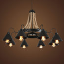 American Chandelier Rural Loft Iron Retro Industrial Wind Restaurant Bar Bekleidungsgeschäft Hot Pot Internet Cafe Boat Chandelier