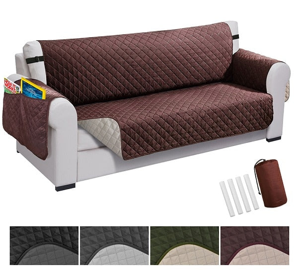 Funda de sofá reclinable para perros y mascotas, funda protectora de sofá para niños, fundas de sofá reversibles acolchadas resistentes al agua para sala de estar