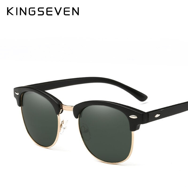 Gafas de sol polarizadas KINGSEVEN para mujer, gafas de sol Retro con montura metálica, gafas de sol de marca famosa para mujer, gafas de sol masculinas