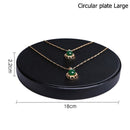 Schwarzes PU-Leder Schmuck Ring Ohrringe Ständer Halter Set Schmuck Anhänger Halskette Kette Halsreifen Display Büste Armreif Organzier