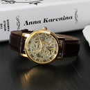 Top Brand Winner Luxury Fashion Casual Edelstahl Herren mechanische Uhr Skeleton Hand Wind Uhr für Herren Kleid Armbanduhr